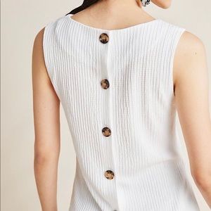 Anthropologie Mantauk Tank with Button Back NWOT